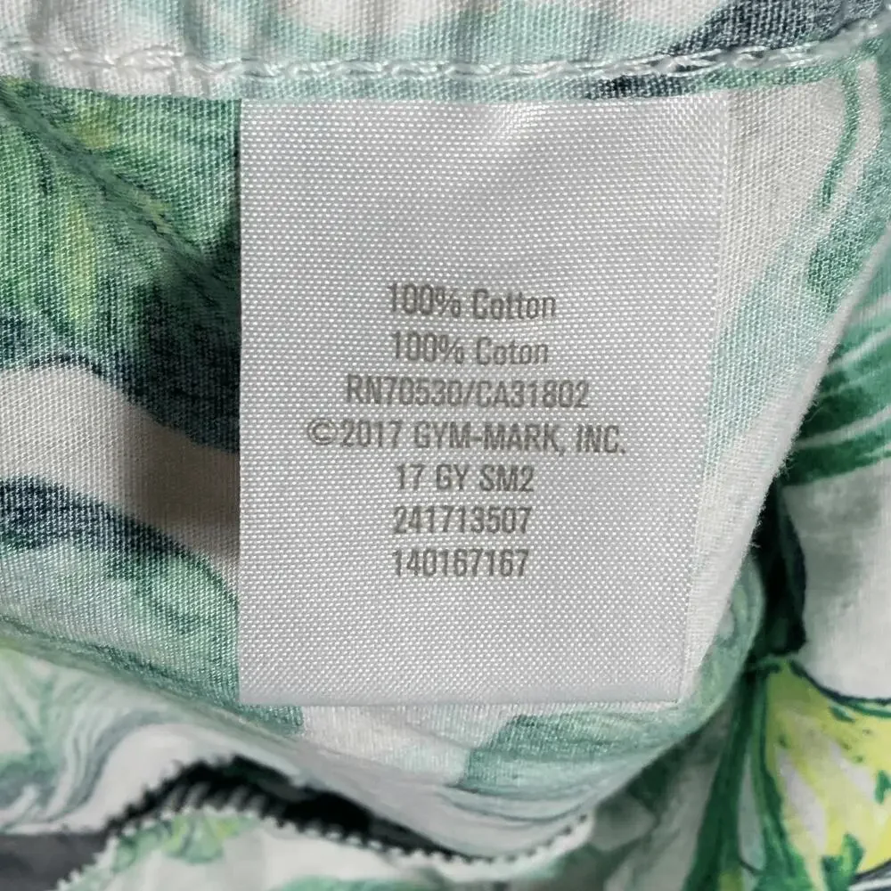 Gymboree Boys Short Sleeve Shirt 5T‎ Tropical Leaf Print Multicolor